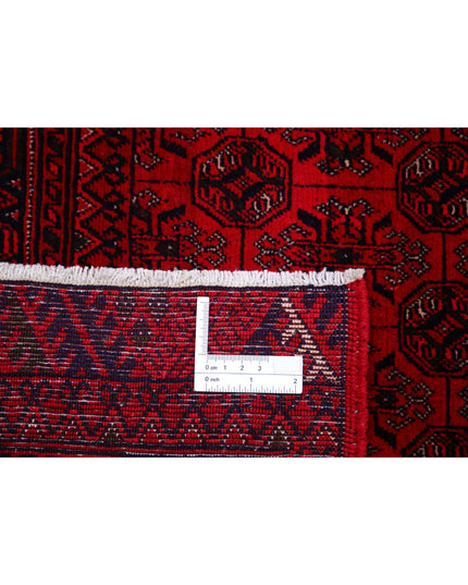 Afghan 6' 5" X 9' 5" Hand Knotted Wool Rug 6' 5" X 9' 5" (196 X 287) / Red / Wool