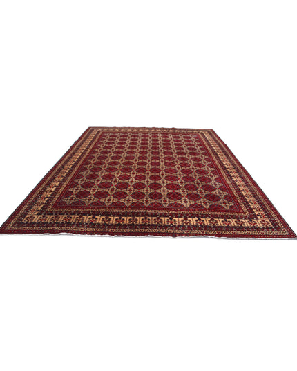 Afghan 9' 10" X 12' 5" Hand Knotted Wool Rug 9' 10" X 12' 5" (300 X 379) / Blue / Wool