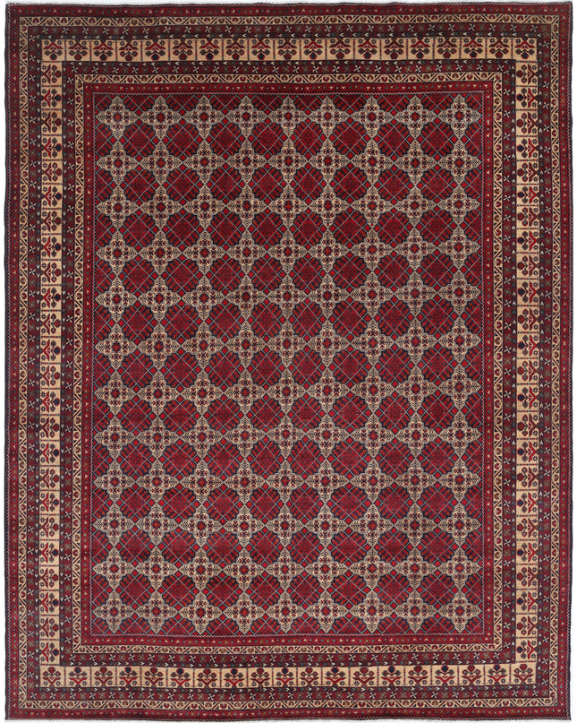 Afghan 9' 10" X 12' 5" Hand Knotted Wool Rug 9' 10" X 12' 5" (300 X 379) / Blue / Wool
