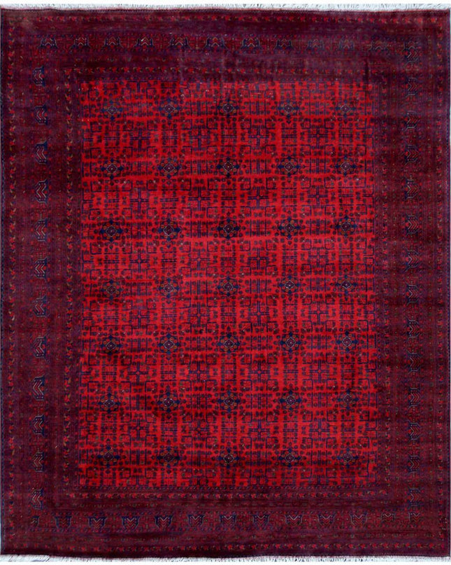 Afghan 10' 2" X 12' 6" Hand Knotted Wool Rug 10' 2" X 12' 6" (310 X 381) / Red / Wool