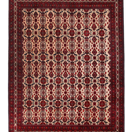 Afghan 9' 9" X 12' 9" Hand Knotted Wool Rug 9' 9" X 12' 9" (297 X 389) / Beige / Wool
