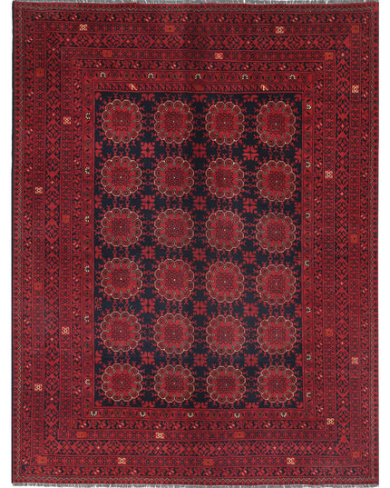 Afghan 4' 10" X 6' 5" Hand Knotted Wool Rug 4' 10" X 6' 5" (147 X 196) / Red / Wool