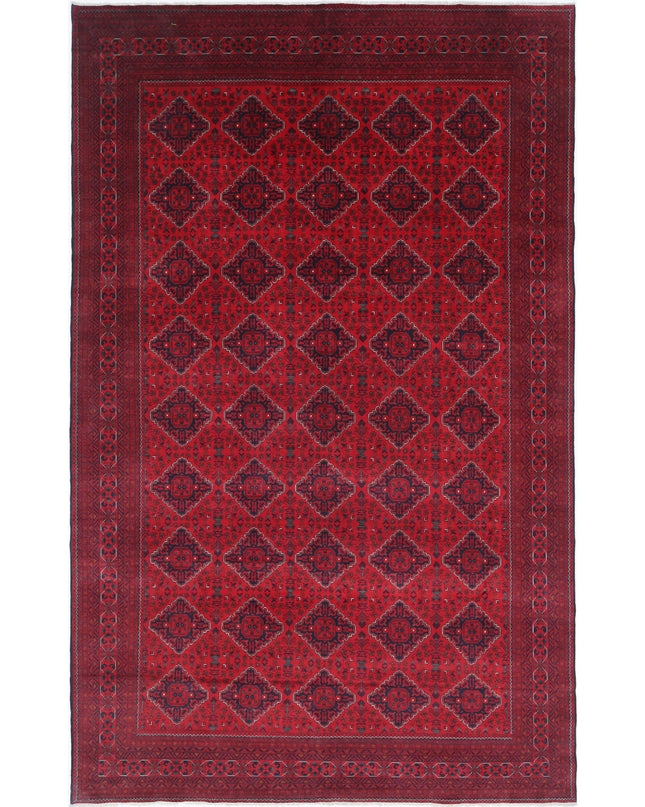 Afghan 9' 7" X 15' 4" Hand Knotted Wool Rug 9' 7" X 15' 4" (292 X 467) / Red / Wool