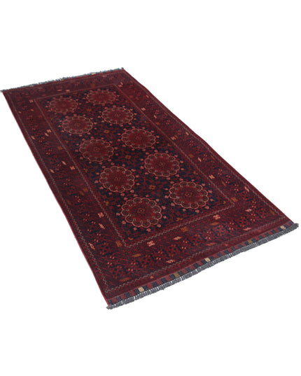 Afghan 3' 4" X 6' 2" Hand Knotted Wool Rug 3' 4" X 6' 2" (101 X 188) / Red / Wool
