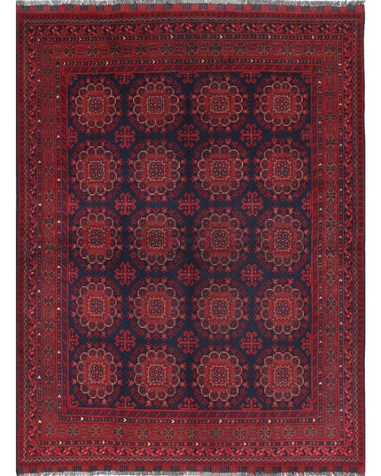 Afghan 4' 1" X 6' 5" Hand Knotted Wool Rug 4' 1" X 6' 5" (124 X 196) / Red / Wool