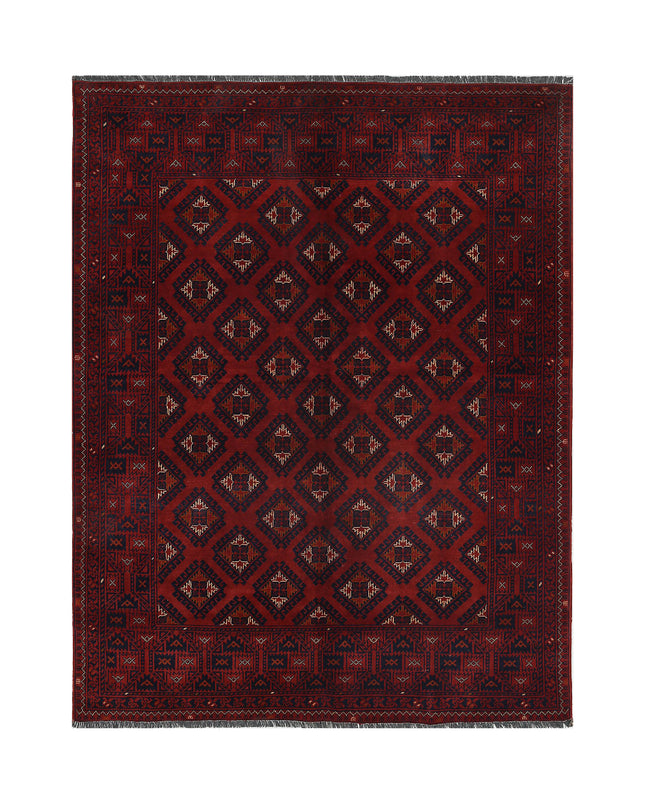 Afghan 4' 10" X 6' 4" Hand Knotted Wool Rug 4' 10" X 6' 4" (147 X 193) / Red / Wool