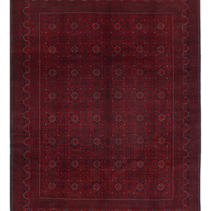 Afghan 9' 8" X 12' 6" Hand Knotted Wool Rug 9' 8" X 12' 6" (295 X 381) / Red / Wool