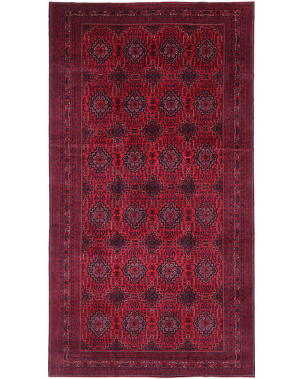 Afghan 9' 11" X 18' 10" Hand Knotted Wool Rug 9' 11" X 18' 10" (302 X 574) / Red / Wool