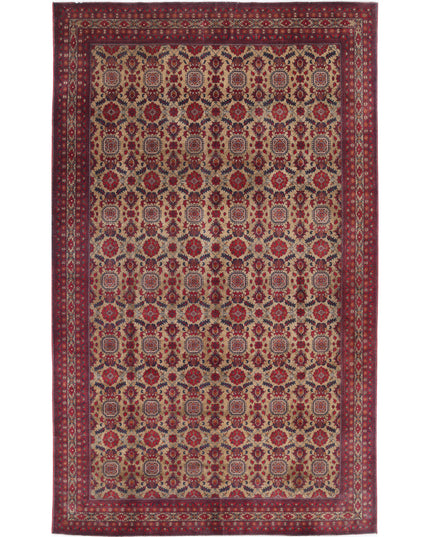 Afghan 9' 6" X 15' 7" Hand Knotted Wool Rug 9' 6" X 15' 7" (290 X 475) / Red / Wool