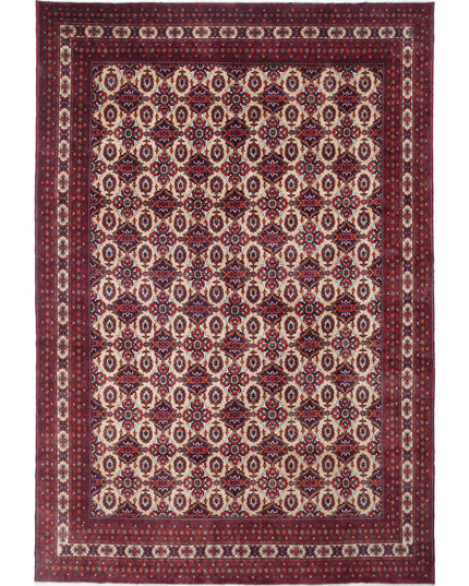 Afghan 13' 0" X 18' 11" Hand Knotted Wool Rug 13' 0" X 18' 11" (396 X 577) / Beige / Wool