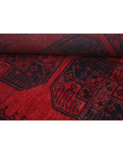 Afghan 8' 2" X 10' 11" Hand Knotted Wool Rug 8' 2" X 10' 11" (249 X 333) / Red / Wool