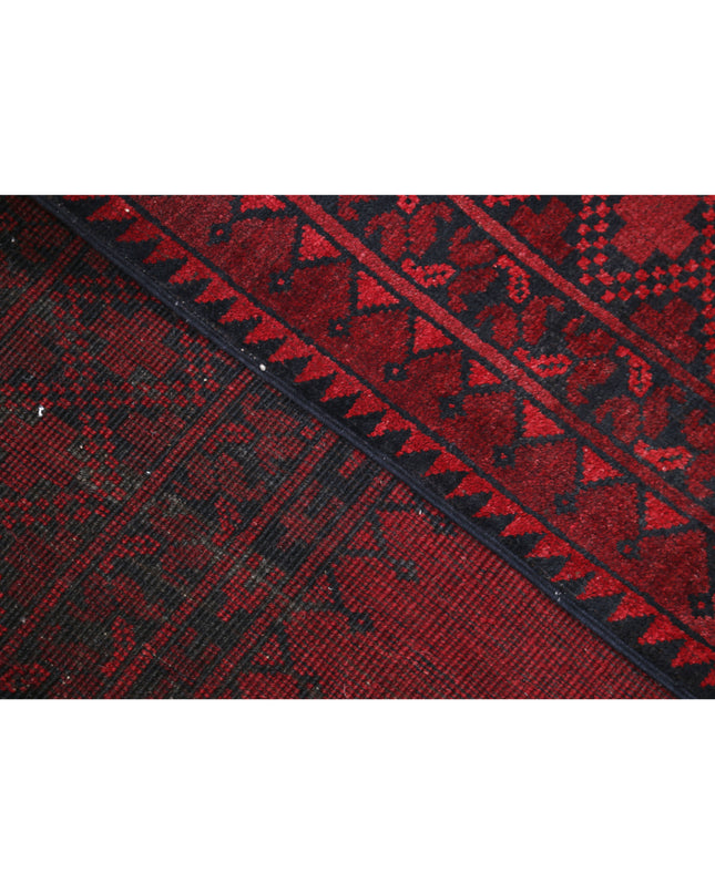 Afghan 8' 2" X 10' 11" Hand Knotted Wool Rug 8' 2" X 10' 11" (249 X 333) / Red / Wool