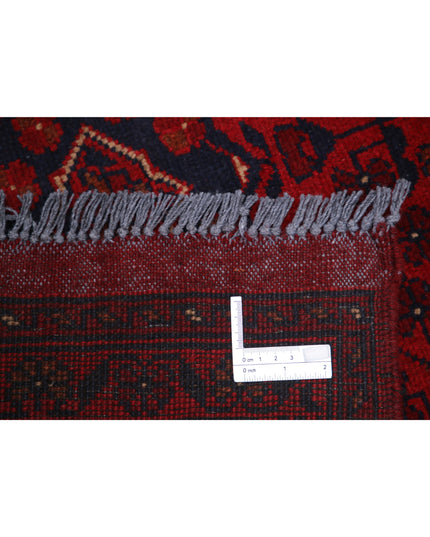 Afghan 5' 6" X 7' 5" Hand Knotted Wool Rug 5' 6" X 7' 5" (168 X 226) / Red / Wool