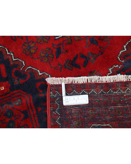Afghan 6' 6" X 9' 10" Hand Knotted Wool Rug 6' 6" X 9' 10" (198 X 300) / Red / Wool