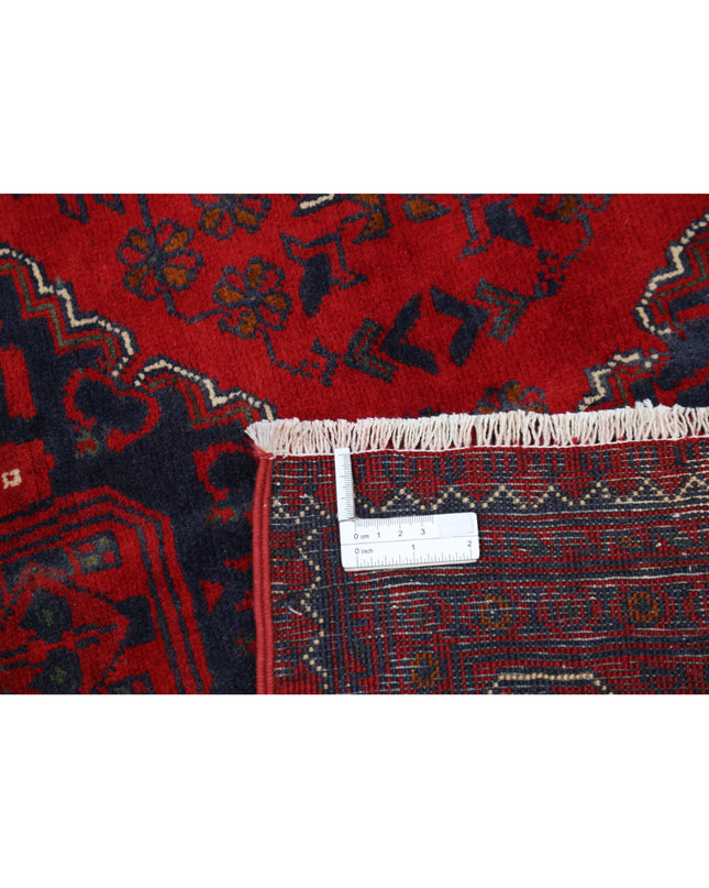 Afghan 6' 6" X 9' 10" Hand Knotted Wool Rug 6' 6" X 9' 10" (198 X 300) / Red / Wool