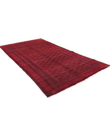 Afghan 6' 2" X 11' 0" Hand Knotted Wool Rug 6' 2" X 11' 0" (188 X 335) / Red / Wool