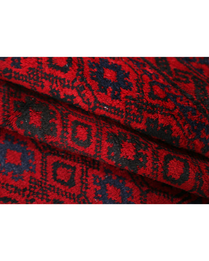 Afghan 6' 2" X 11' 0" Hand Knotted Wool Rug 6' 2" X 11' 0" (188 X 335) / Red / Wool