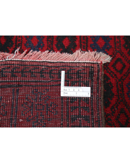Afghan 6' 2" X 11' 0" Hand Knotted Wool Rug 6' 2" X 11' 0" (188 X 335) / Red / Wool