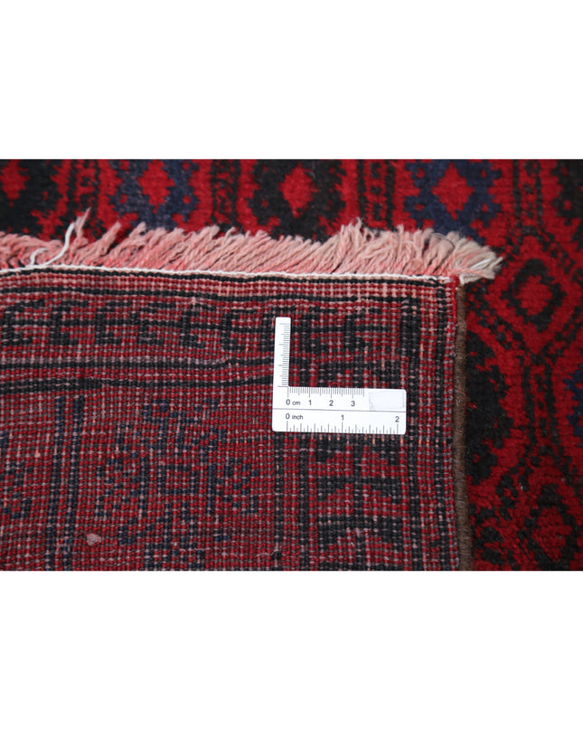 Afghan 6' 2" X 11' 0" Hand Knotted Wool Rug 6' 2" X 11' 0" (188 X 335) / Red / Wool