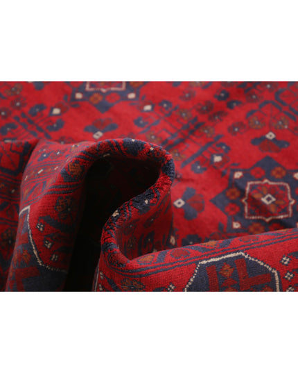 Afghan 4' 10" X 6' 4" Hand Knotted Wool Rug 4' 10" X 6' 4" (147 X 193) / Red / Wool