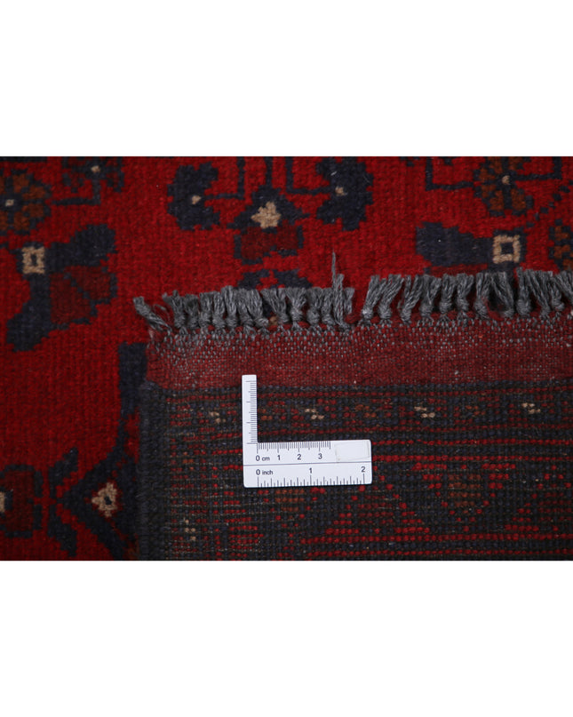 Afghan 4' 10" X 6' 4" Hand Knotted Wool Rug 4' 10" X 6' 4" (147 X 193) / Red / Wool