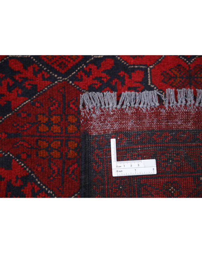 Afghan 4' 11" X 6' 6" Hand Knotted Wool Rug 4' 11" X 6' 6" (150 X 198) / Red / Wool