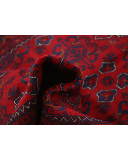 Afghan 4' 4" X 6' 7" Hand Knotted Wool Rug 4' 4" X 6' 7" (132 X 201) / Red / Wool