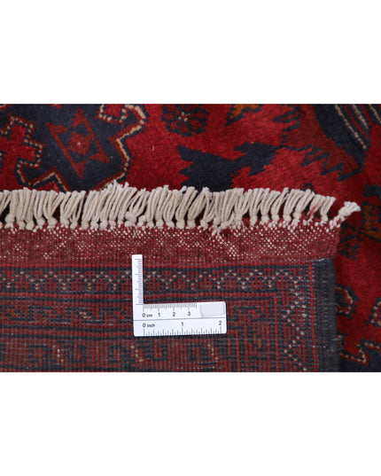 Afghan 4' 3" X 6' 4" Hand Knotted Wool Rug 4' 3" X 6' 4" (130 X 193) / Red / Wool