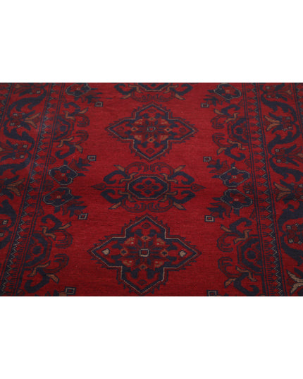 Afghan 3' 3" X 4' 6" Hand Knotted Wool Rug 3' 3" X 4' 6" (99 X 137) / Red / Wool