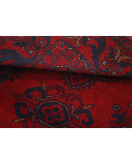 Afghan 3' 3" X 4' 6" Hand Knotted Wool Rug 3' 3" X 4' 6" (99 X 137) / Red / Wool