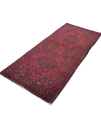 Afghan 2' 10" X 6' 7" Hand Knotted Wool Rug 2' 10" X 6' 7" (86 X 201) / Red / Wool