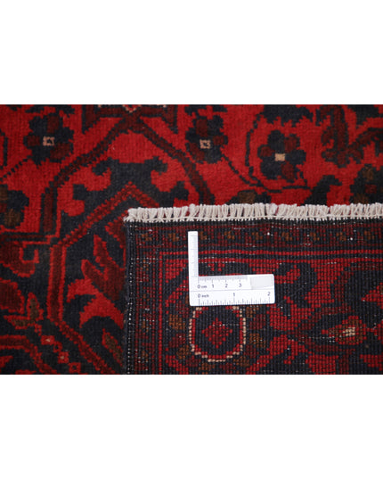 Afghan 2' 10" X 6' 7" Hand Knotted Wool Rug 2' 10" X 6' 7" (86 X 201) / Red / Wool