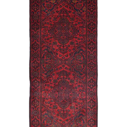 Afghan 2' 10" X 6' 7" Hand Knotted Wool Rug 2' 10" X 6' 7" (86 X 201) / Red / Wool