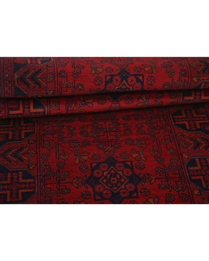 Afghan 2' 9" X 9' 4" Hand Knotted Wool Rug 2' 9" X 9' 4" (84 X 284) / Red / Wool