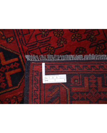 Afghan 2' 9" X 9' 4" Hand Knotted Wool Rug 2' 9" X 9' 4" (84 X 284) / Red / Wool