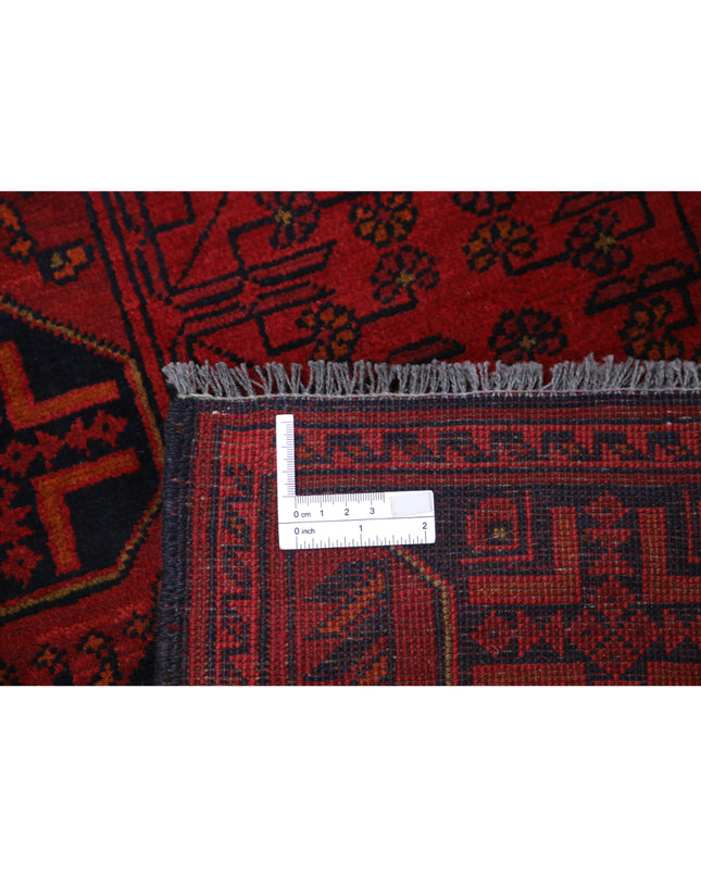 Afghan 2' 9" X 9' 4" Hand Knotted Wool Rug 2' 9" X 9' 4" (84 X 284) / Red / Wool