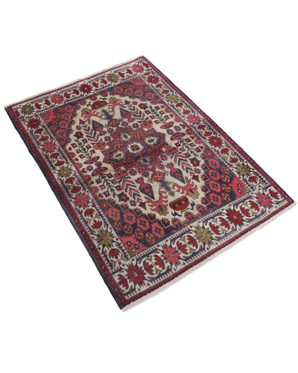 Afghan 2' 8" X 3' 10" Hand Knotted Wool Rug 2' 8" X 3' 10" (81 X 117) / Ivory / Wool