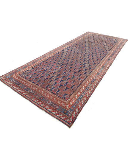 Afshar 6' 3" X 15' 5" Hand Knotted Wool Rug 6' 3" X 15' 5" (191 X 470) / Blue / Wool