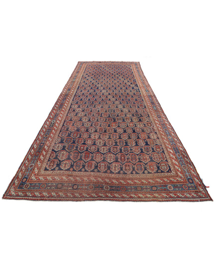 Afshar 6' 3" X 15' 5" Hand Knotted Wool Rug 6' 3" X 15' 5" (191 X 470) / Blue / Wool