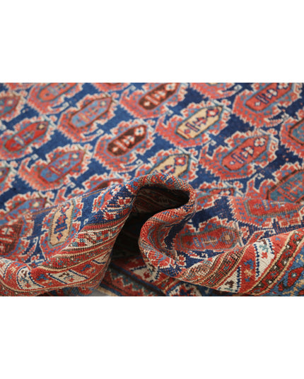 Afshar 6' 3" X 15' 5" Hand Knotted Wool Rug 6' 3" X 15' 5" (191 X 470) / Blue / Wool