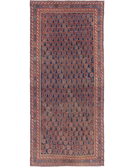 Afshar 6' 3" X 15' 5" Hand Knotted Wool Rug 6' 3" X 15' 5" (191 X 470) / Blue / Wool