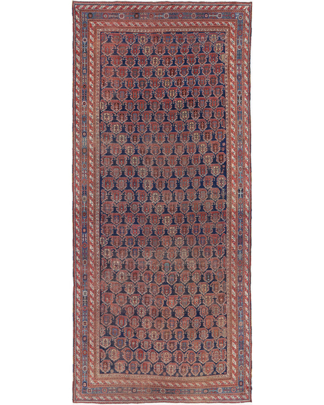 Afshar 6' 3" X 15' 5" Hand Knotted Wool Rug 6' 3" X 15' 5" (191 X 470) / Blue / Wool