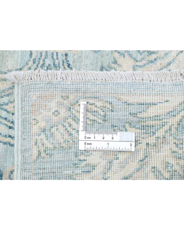 Ariana 8' 10" X 11' 5" Hand Knotted Wool Rug 8' 10" X 11' 5" (269 X 348) / Teal / Wool
