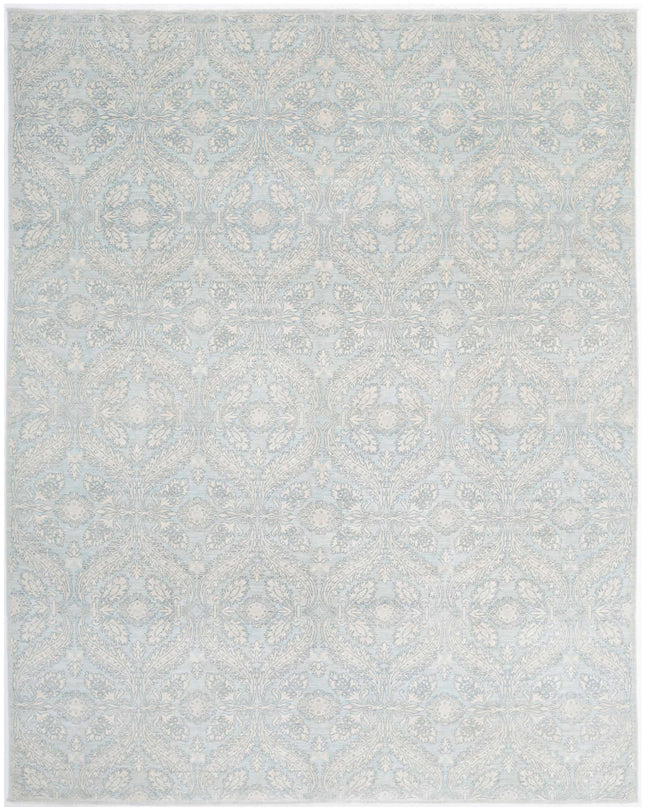 Ariana 8' 10" X 11' 5" Hand Knotted Wool Rug 8' 10" X 11' 5" (269 X 348) / Teal / Wool