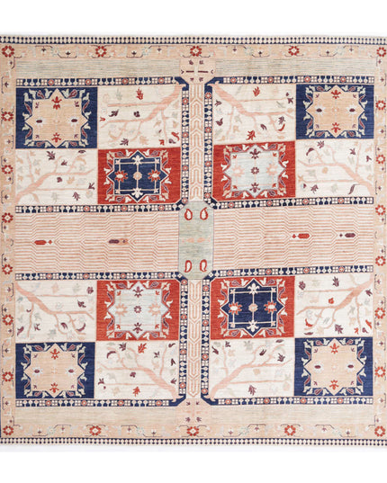 Ariana 8' 0" X 8' 0" Hand Knotted Wool Rug 8' 0" X 8' 0" (244 X 244) / Ivory / Wool