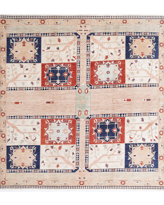 Ariana 8' 0" X 8' 0" Hand Knotted Wool Rug 8' 0" X 8' 0" (244 X 244) / Ivory / Wool