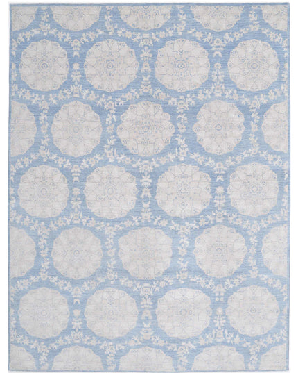 Ariana 9' 2" X 12' 0" Hand Knotted Wool Rug 9' 2" X 12' 0" (280 X 366) / Blue / Wool