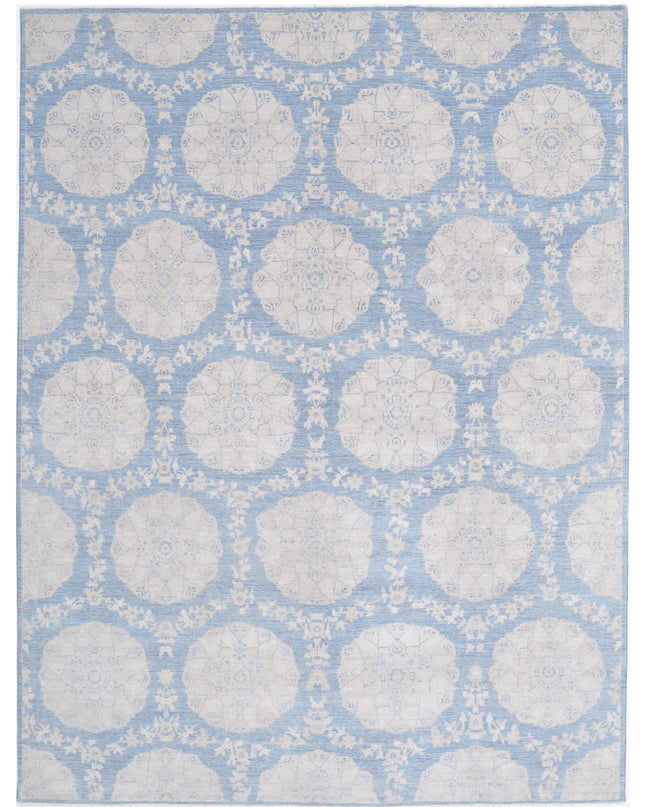 Ariana 9' 2" X 12' 0" Hand Knotted Wool Rug 9' 2" X 12' 0" (280 X 366) / Blue / Wool