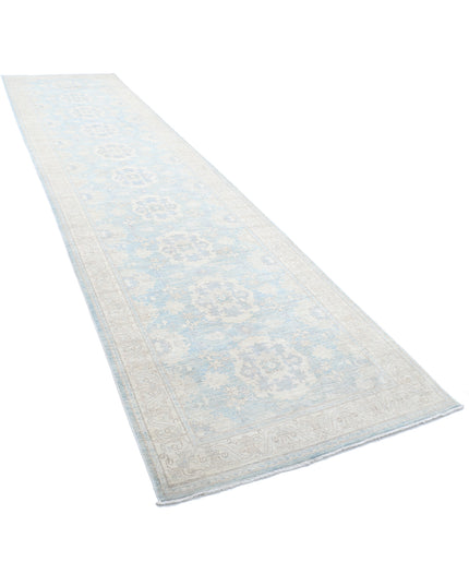 Ariana 3' 10" X 16' 8" Hand Knotted Wool Rug 3' 10" X 16' 8" (117 X 508) / Teal / Wool