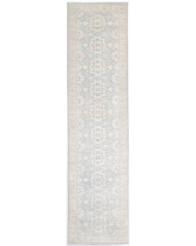 Ariana 3' 10" X 16' 8" Hand Knotted Wool Rug 3' 10" X 16' 8" (117 X 508) / Teal / Wool